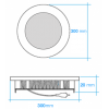 Downlight ECOLED HL empotrar redondo 24W blanco neutro